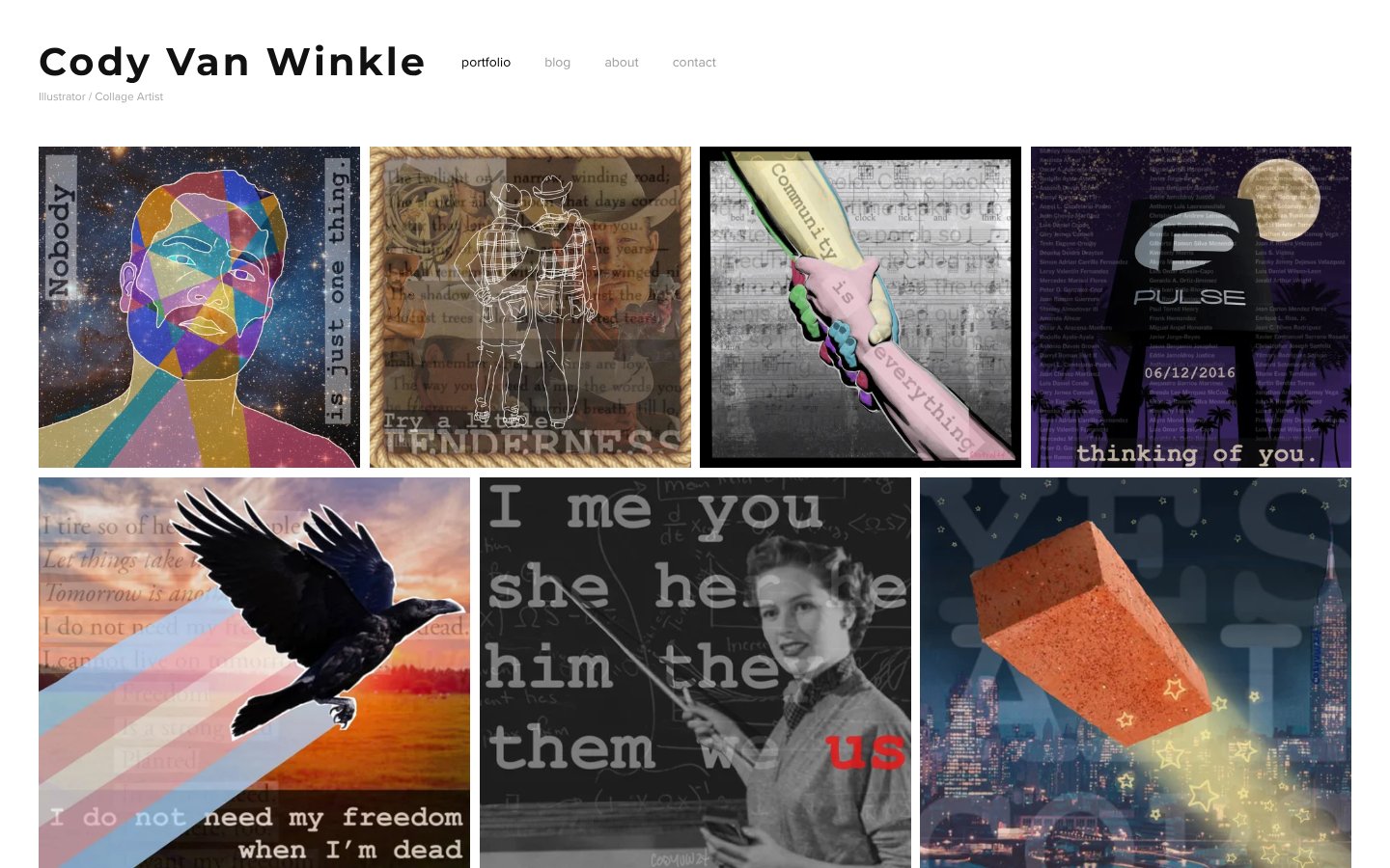 Screenshot preview of Cody Van Winkle's website