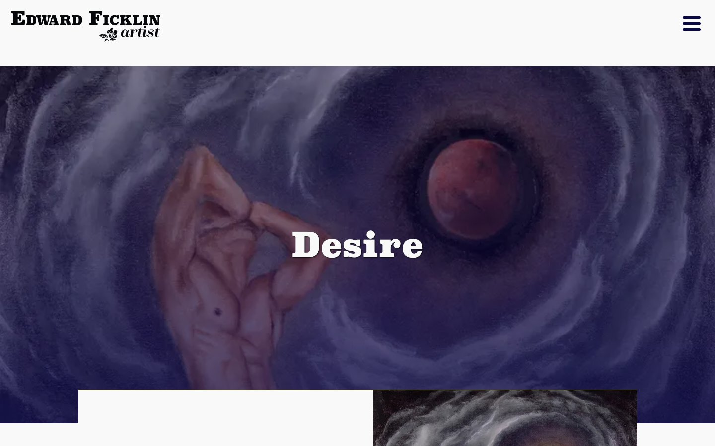 Screenshot preview of Edward Ficklin’s website