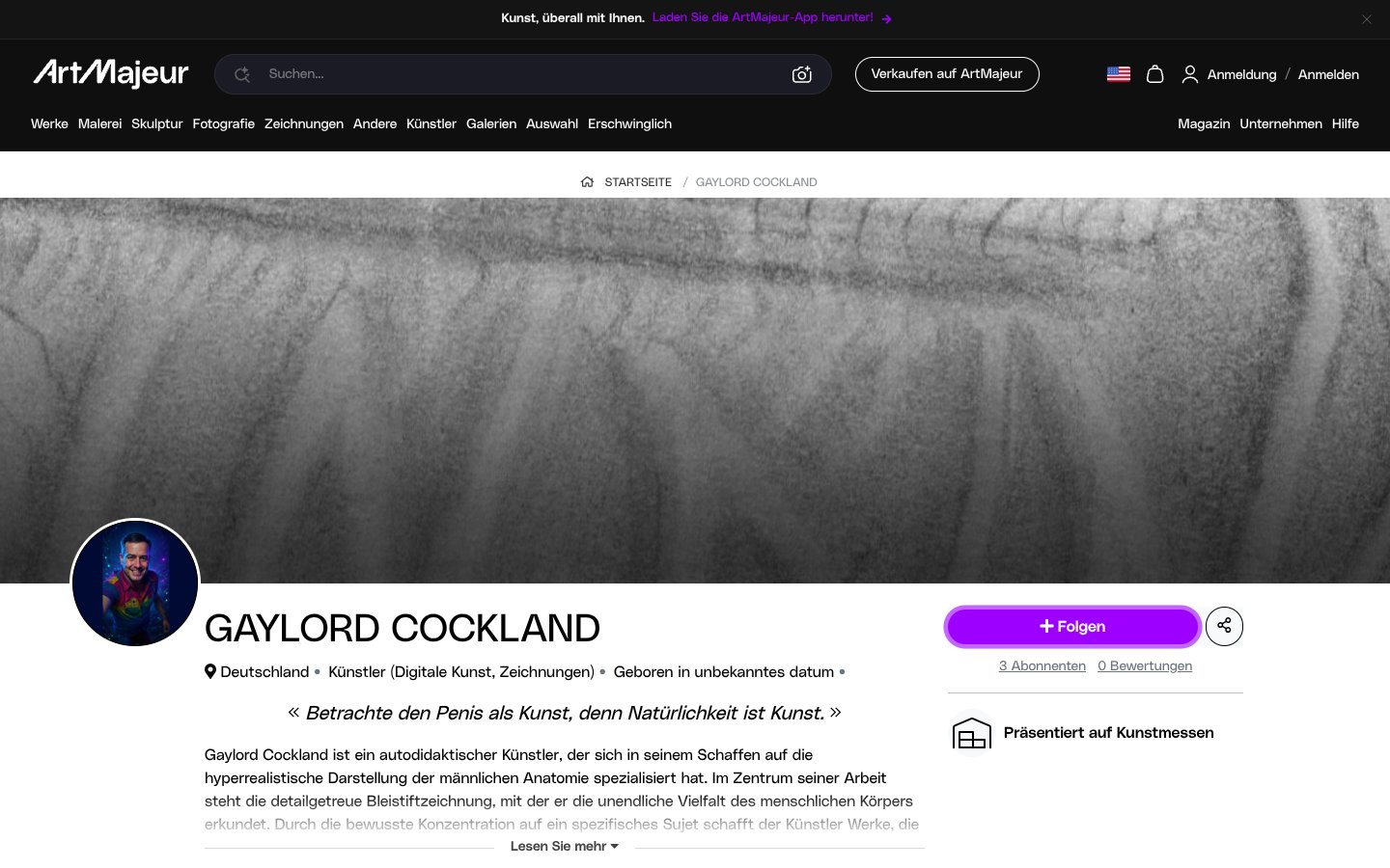 Screenshot preview of Gaylord Cockland's website