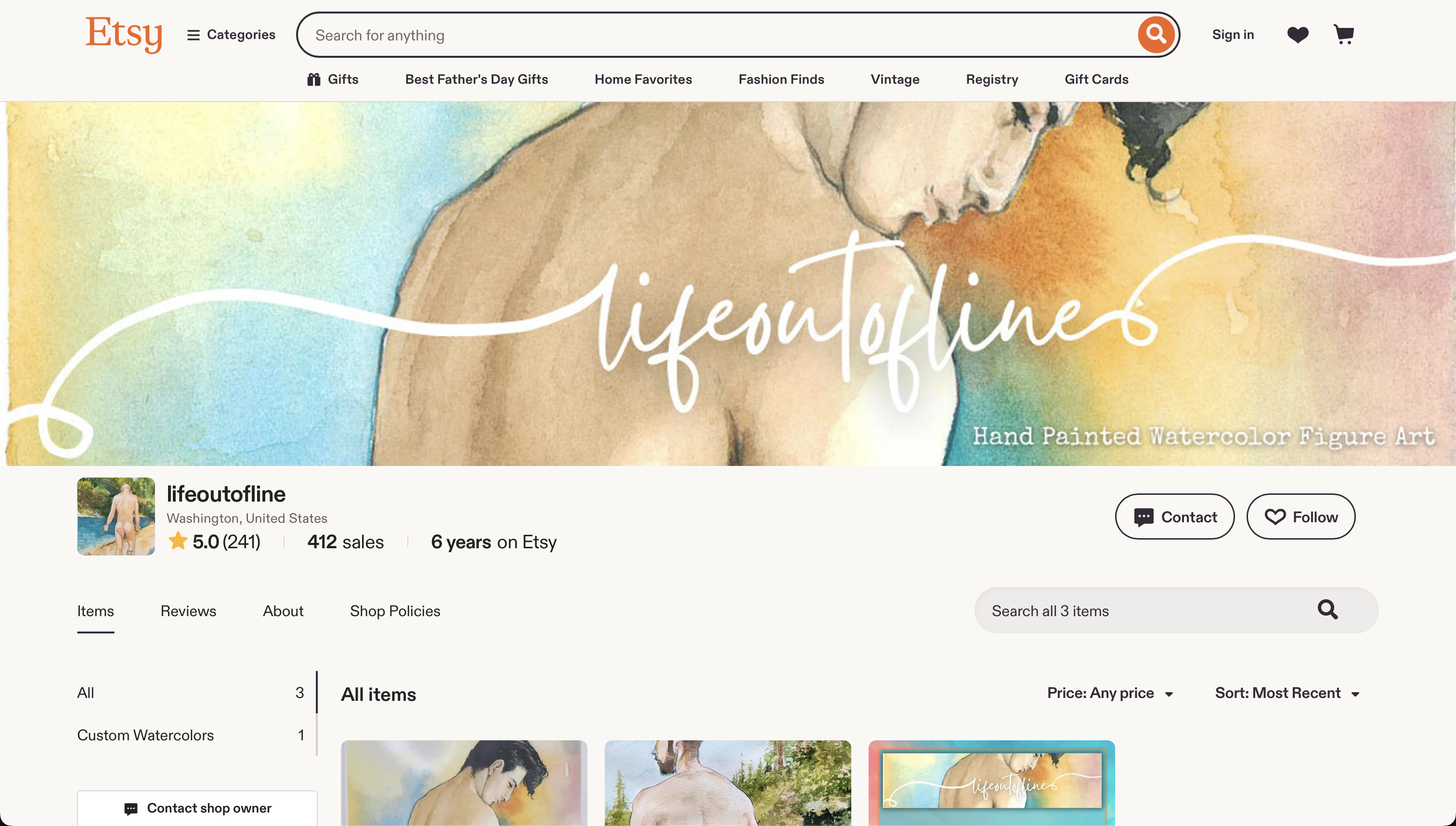 Screenshot preview of Lifeoutofline’s website